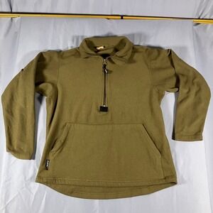 Peckham‎ USMC Polartec Mens Medium Fleece 1/4 Zip Pullover Coyote Brown